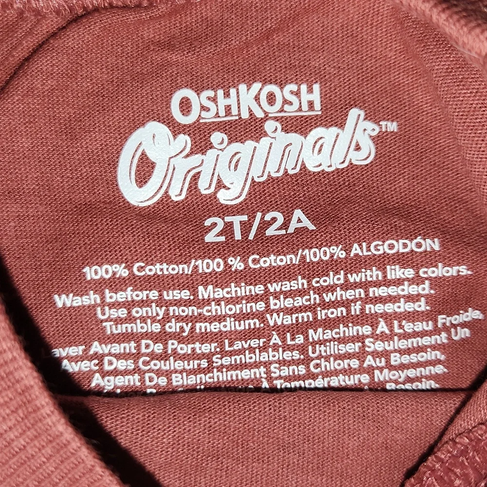 NWT OshKosh B'gosh Kids Rust Long Sleeve Shirt
